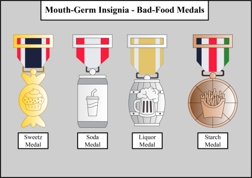 Mouth-Germ-Insignia-Bad-Food-Medals